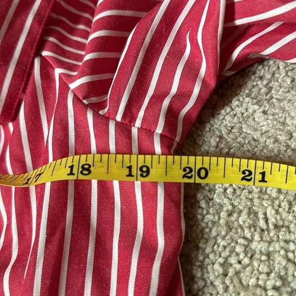 Off the shoulder red striped top - Picture 7 of 9